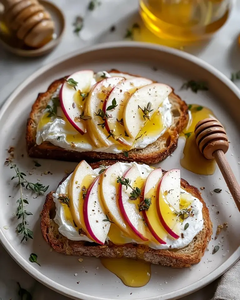 Apple and Honey Burrata Toast