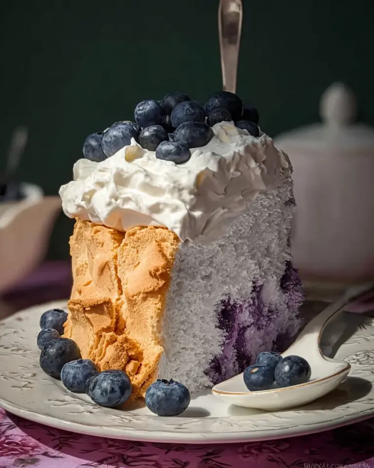 Blueberry Angel Food Cake