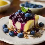 Cream Cheese Lemon Dessert with Blueberry Topping