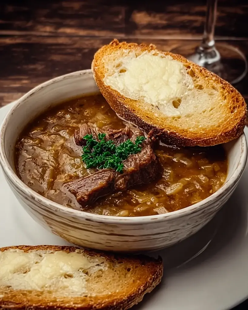 French Onion Beef Short Rib Soup