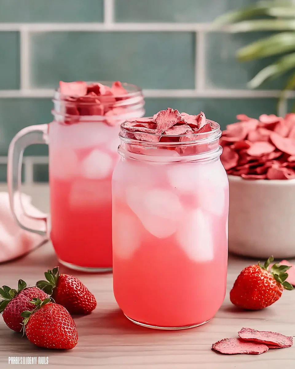 Healthy Pink Drink Strawberry Refresher