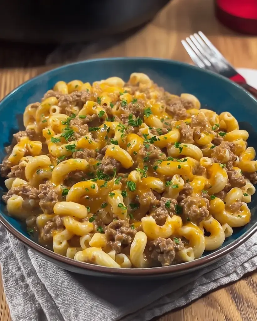 One-Pot Creamy Beef & Mac