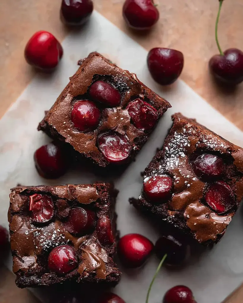 Roasted Chocolate Cherry Brownies