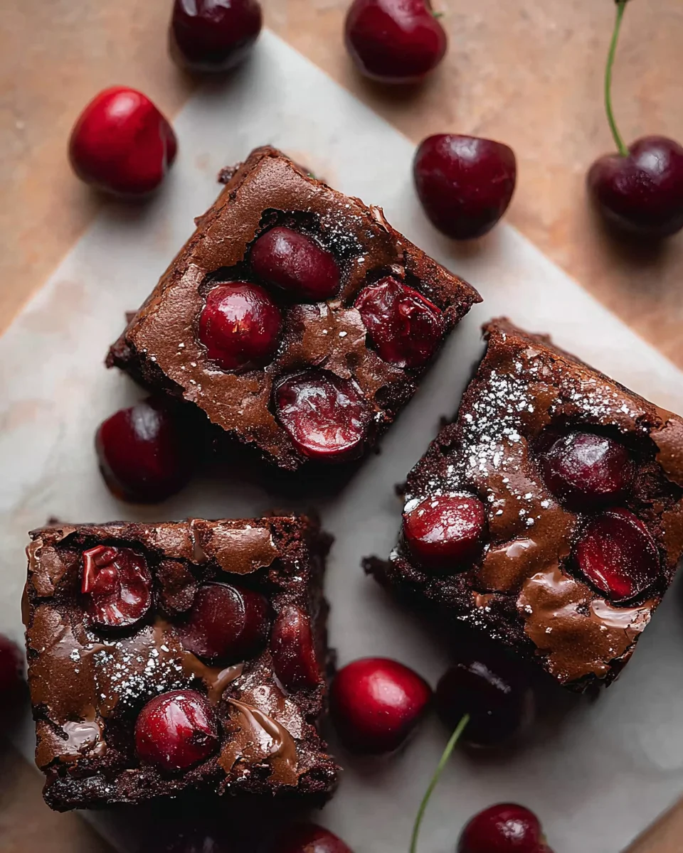 Roasted Chocolate Cherry Brownies