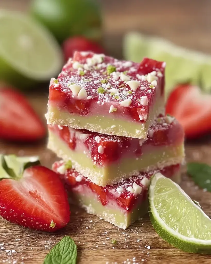 Strawberry Lime Gooey Bars