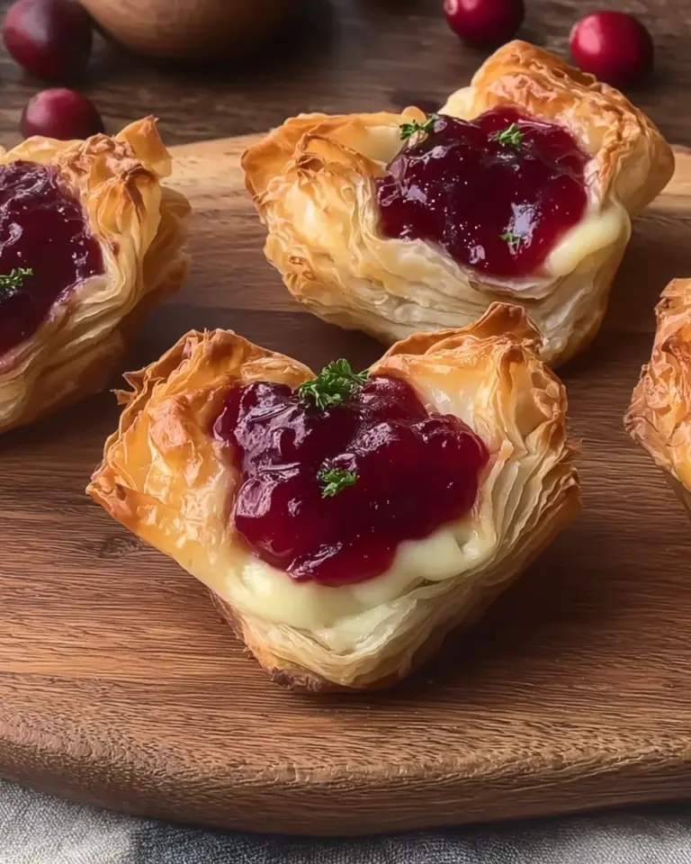 Three-ingredient Cranberry Brie Bites