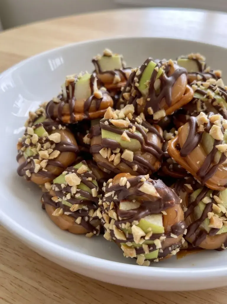 Caramel Apple Pretzel Bites