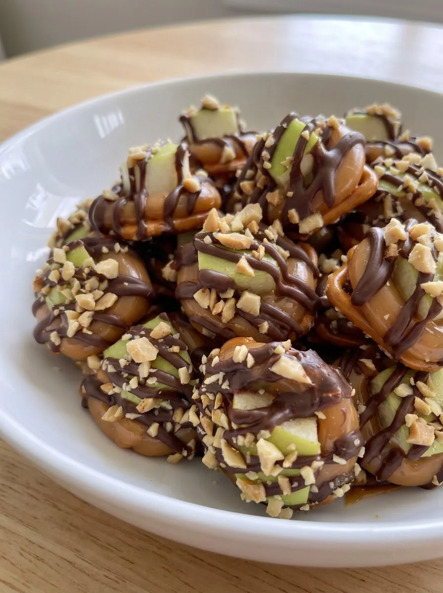 Caramel Apple Pretzel Bites