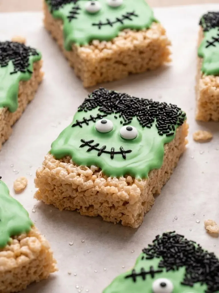 Frankenstein Rice Krispie Treats