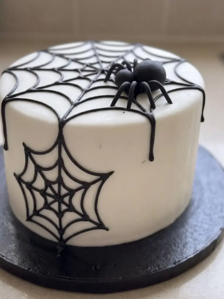 Spiderweb Halloween Cake