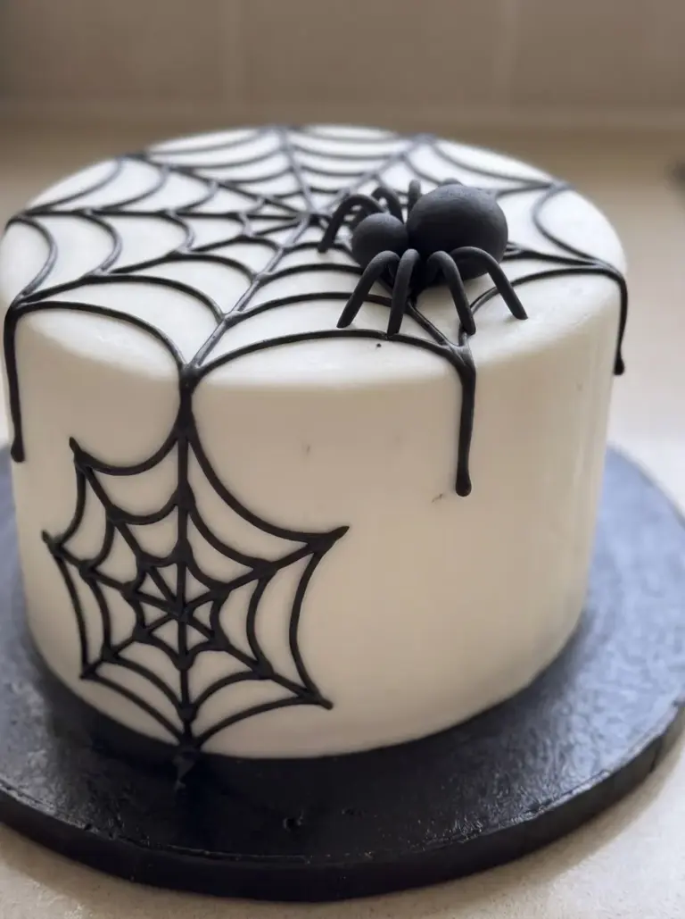 Spiderweb Halloween Cake