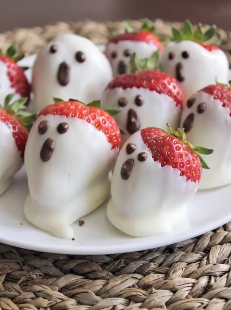 Spooky Strawberry Ghosts