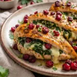 Cranberry Spinach Stuffed Chicken Breasts