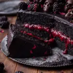 Gothic Blackberry Skull Cake