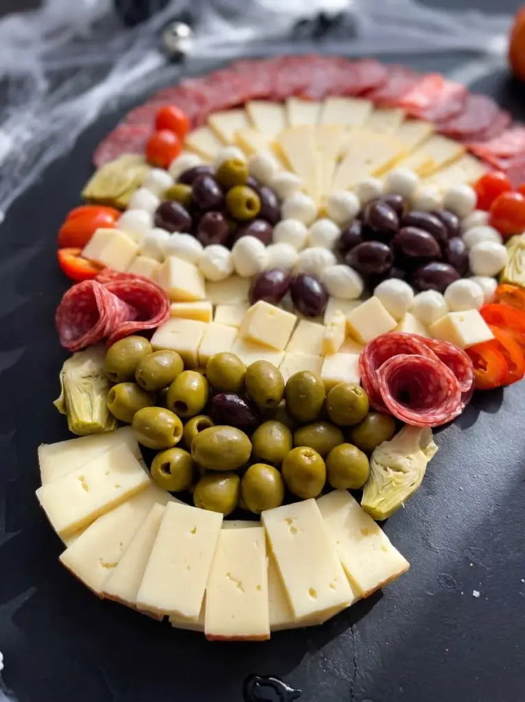 Halloween Skull Charcuterie Board